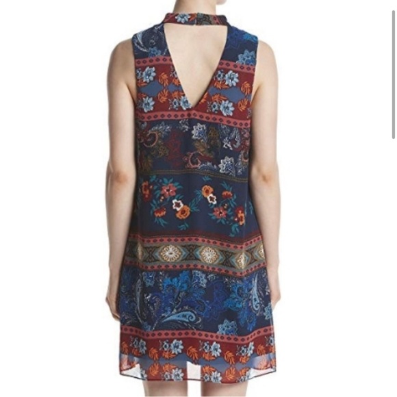 * A.Byer Trapeze Choker Neckline Dress w/ Necklace size Medium - Picture 10 of 11